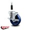 Service Caster 4'' Solid Poly Swivel 7/8'' Expanding Stem Caster with Brake SCC-EX20S414-SPUS-TLB-78 - alternate 2